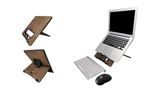 laptop stand with laptop