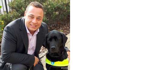 Dan Williams with his guide dog Zodiac